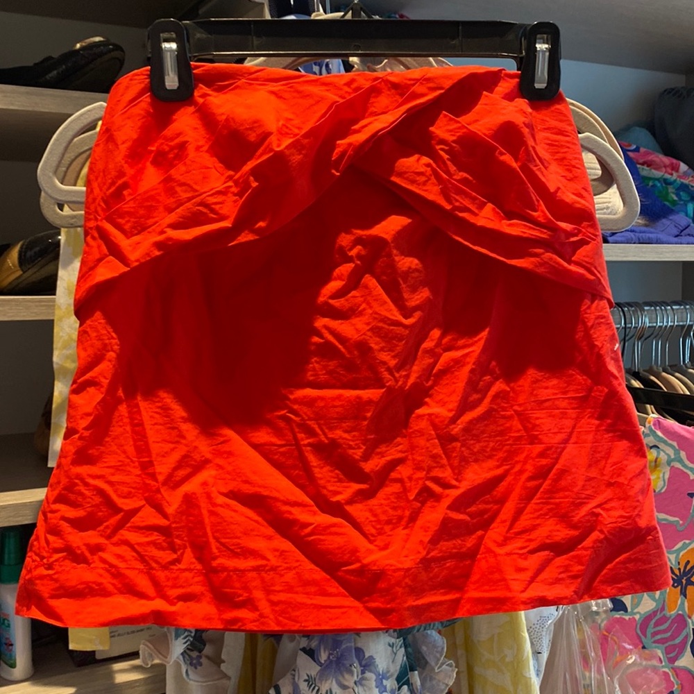 JCrew strapless red top